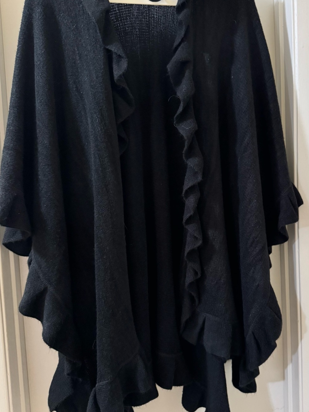 Apt. 9 Black Ruffle-Trim Wrap Scarf